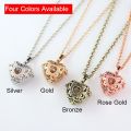 1pc Heart Hollow Cage Locket Pendant With Glass Ball Memory Locket Pendant Cremation Jewelry Fillable Jewelry. 