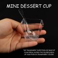 Pack of 50 Dessert Cups with Spoons, 60Ml Dessert Bowls Set, DIY Plastic Dessert Cups, Reusable Trapezoid Cups Set. 