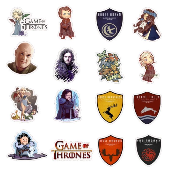 Game%20Of%20Thrones%20TV%20Show%20Stickers%20Decals%20Skateboard,%20Laptop,%20Suitcase,%20Motorcycle%2010/25Pcs%20-%20Image%205