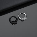 Superman Ruoias 1 Pair Stainless Steel Hoop Earrings for Men Women Small Circle Metal Ball Anti-allergic Ear Buckle Rock Hip Hop Jewelry. 