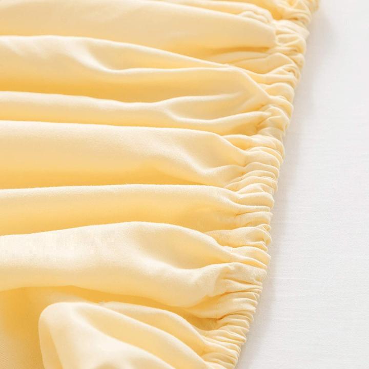 Fitted Bed Sheets - Cotton Jersey - Solid Colors - Elastic Ends