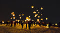 Pack of 3 Pieces Sky Lanterns Multi Color Large Size. 