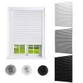 Waterproof Pleated Blinds Portable Privacy-Enhancing Light-Filtering Self-Adhesive Curtains Easy-Install Window Covers for. 