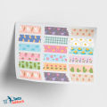 Cute Kawaii Washi Tape Mini Sticker Journaling Sticker Uncut Sticker Sheet. 
