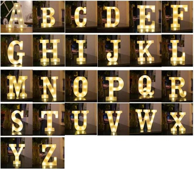 ALPHABET LED LETTERS - BATTERY OPERATED LED LETTERS | Daraz.pk