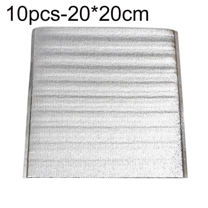 10Pcs Lunch Bag Thermal Insulation Aluminum Foil Disposable Food Delivery Pouch