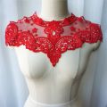 Embroidery Lace Neck Collar Sewing Applique Wedding Gown Bridal Dress Fabric Craft DIY. 