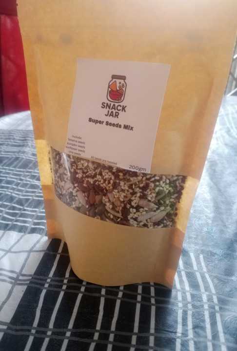 Snack Jar 6 Seeds Mix | Power Packed Superfood Snack | Rich in Protein, Fiber & Omega-3 | 200g