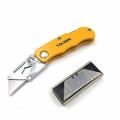 Tolsen Stainless Steel Folding Utility Knife / Tolsen Folding Cutter 61x19 mm Blade with 5 Extra Blades  Model 30007. 