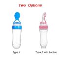 Baby Rice Paste Spoon Cute Squeezing Feeding Spoon Food Grade Silicone Newborn Food Feeder Baby Fresh Fruit Tableware Tools. 