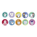 Cartoon Tooth Stickers Dental Tooth Shaped Kawaii Decoration Teeth Sticker Toothbrush Teaching Gifts Dentistry Decals For Kids. 