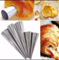 4 PCs /Set Conical Tube Cone Roll High Quality Stainless Steel Spiral Pastry Cream Horn Bread Cake baking Molds. 