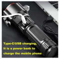 Emergency Flashlight | Powerful Torch 1KM Range & Charging Bank | Torch Light High Power Long Distance 1 km | Rescue Torch with Hammer | 8800mah Powerful Emergency Flashlight & Charging | Multifunction 8in1 Portable Led Flashlight Rechargeable LED Torch F. 