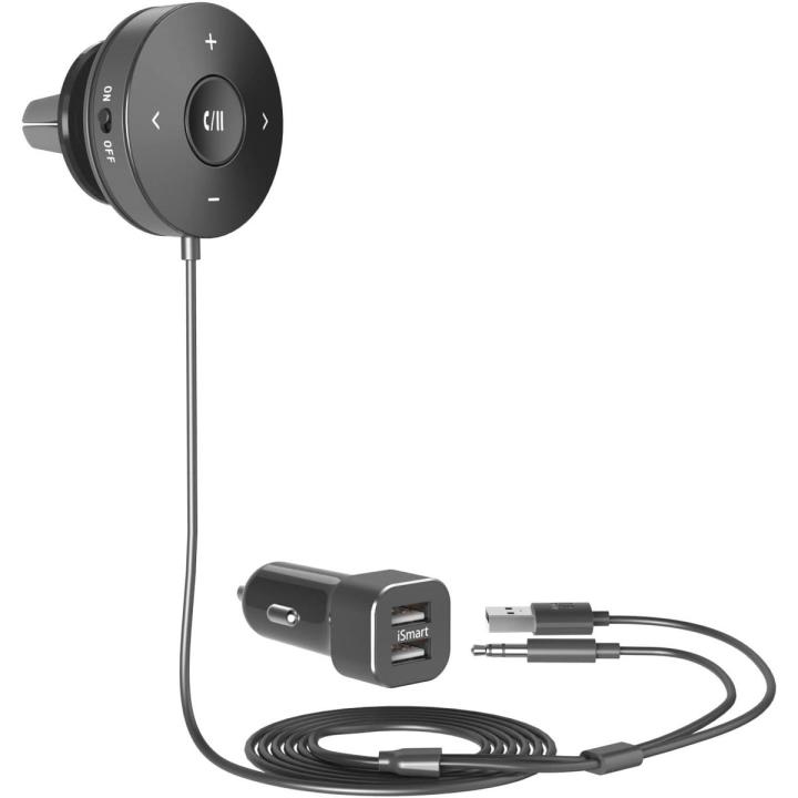 TaoTronics Bluetooth Car Kit, Bluetooth Receiver, Bluetooth 4.2, Hands-free Audio Adapter