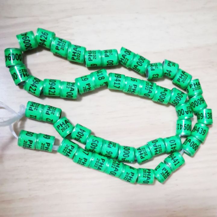 50 Pcs PHA Pigeon Foot Rings 2022 PHA Pigeons ring 10 Colors 8mm Pigeons foot ring Serial number PHA 2022 Pigeon ring