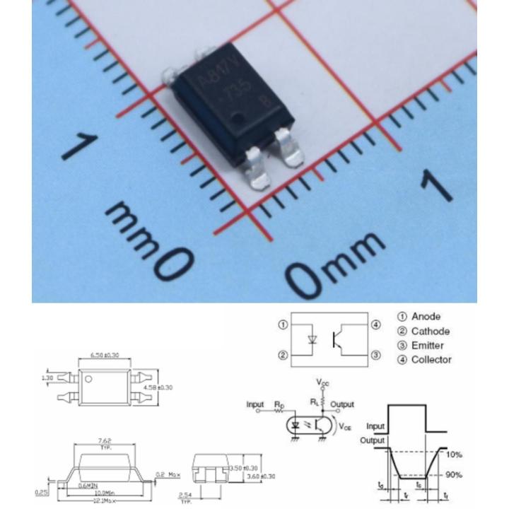 10pcs PC817 SOP-4 EL817C SMD Optocoupler Photocoupler