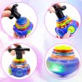 Blazing Super Fun Spinning Flash Top UFO With Lights & Music Spin Top Toy with Launcher. 