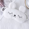 【Happier】 Cute Cartoon Rabbit Plush Sleeping Eye Mask Comfortable Sleep Mask Sleep Aid Traveing Home Shading Light Eye Cover Eyeshade. 