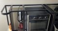 5 Tier Kitchen Rack Wooden Storage Stand with Black Iron Frame, Microwave Oven Shelf, 24 x 16 x 60 inches. 