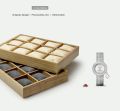 12 Slots Natural Oak Wood Cedar Wood Watch Organizer Tray With Lacquer Smart Watch Storage Case. 