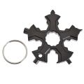 17in1 Snowflake Multi Keychain Spanner Hex Wrench Black. 