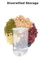 1PC Wall Mounted Whole Grain Rice Storage Tank, Pressed Grains, Wall Mounted Dry Food Dispenser,  1500ML Whole Grain Storage Boxes. 
