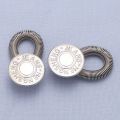 10Pcs Trousers Pants Stretch Spring Button Universal Sewing Tool Extender Accessories Jeans Button 17mm Metal Elastic Waist Extension. 
