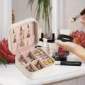 Jewelry Organizer Display Travel Jewelry Case Boxes Travel Portable Jewelry Box Leather Storage Organizer Earring Holder. 