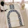 Luxury AntiSlip Velvet Prayer Mat- Laser cut Embrioded velvet Jaye Namaz Prayermat with foam-Quilted Jai Namaz | Janamaz. 