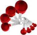 Measuring Cups and Spoons Set of 8 Pieces，Nesting Measure Cups with Stainless Steel Handle, for Dry and Liquid Ingredient. 