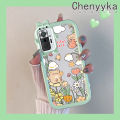 Chenyyka For Xiaomi Redmi Note 10 Pro Max Case Cartoon Cute Bear Little Monster Camera Lens Soft Clear Shockproof Phone Cases Silicone Protective Cover Creative Transparent Casing. 