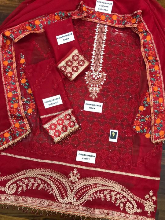 Embroidered%20Chiffon%20Dress%20With%20Chiffon%20Embroidered%20Dupatta%20in%20red%20-%20Image%202