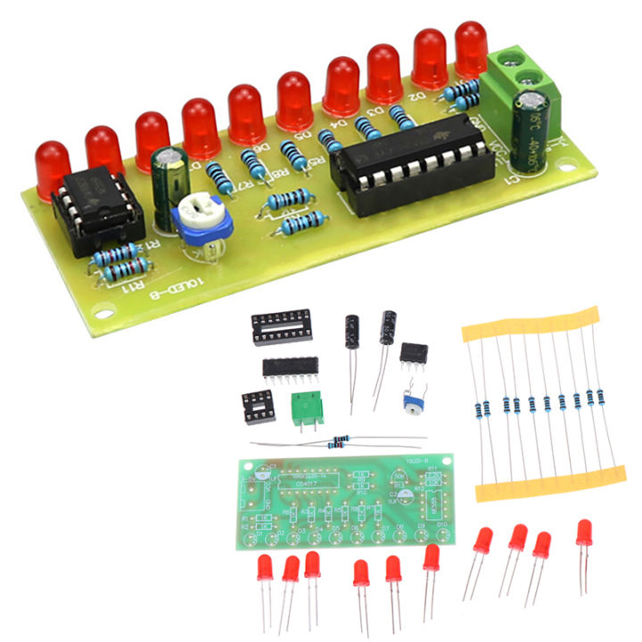 【FOOT SOFA】LEI  LED chaser flowing water light ne555 module + cd4017 pcb board diy kit