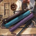 HiStrawberry Genuine Leather Zipper Pen Bag Mini Small Pencil Case Apple Electronic Writing Pen Protective Sheath Creative Vintage Style. 