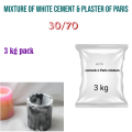3 KG Mixture of White Cement & Plaster of Paris 30/70. 