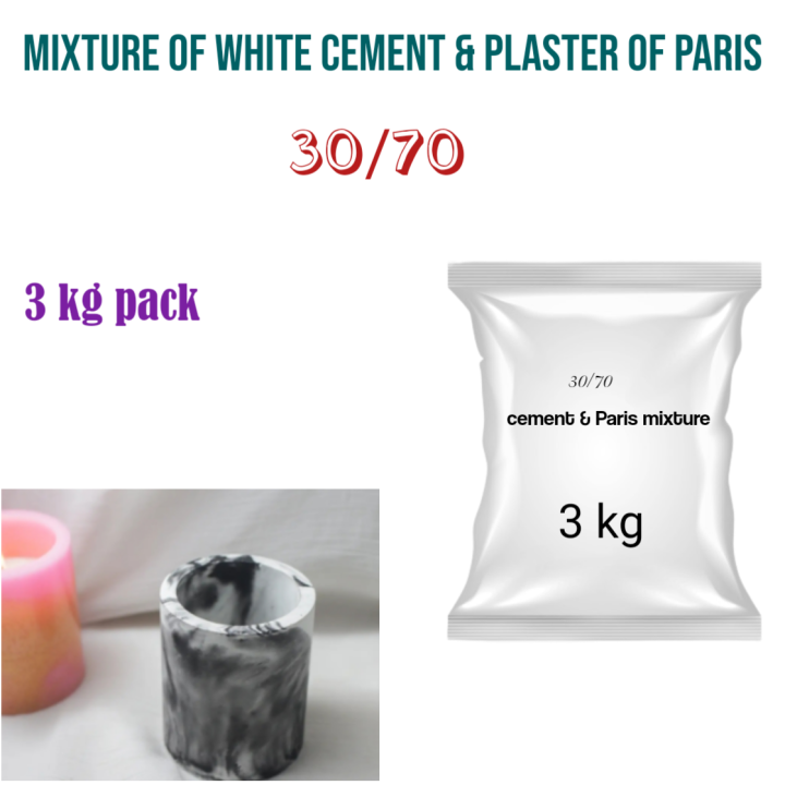 3 KG Mixture of White Cement & Plaster of Paris 30/70