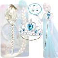 Frozen Ena Elsa Wig & Taj Set For Kids Girls. 