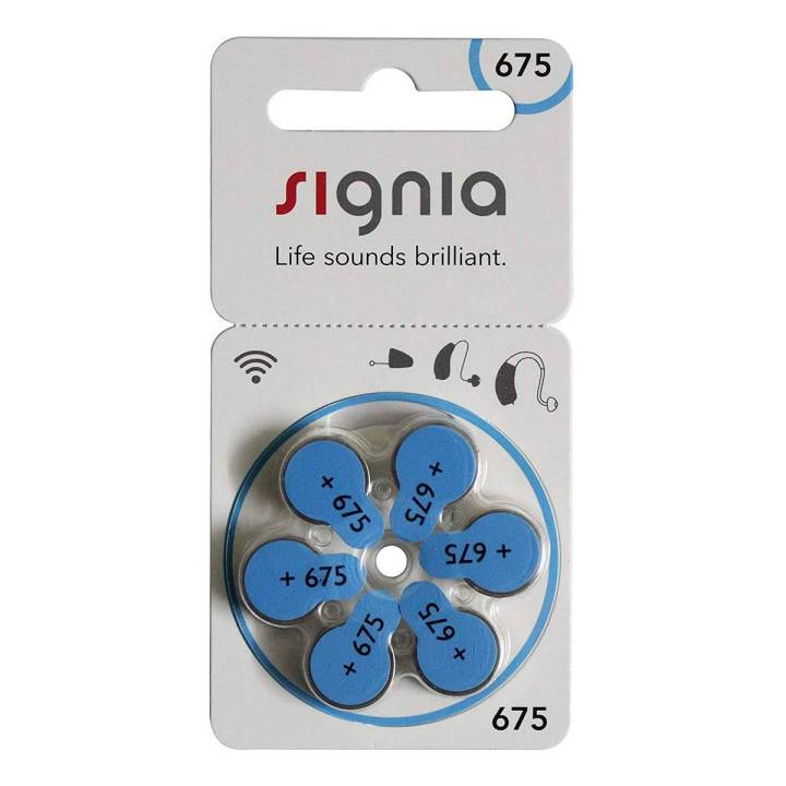 Siemens Hearing Aid Batteries - Signia Hearing Aids Battery - Size +675 Blue