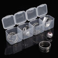 Cube Storage Box Transparent Bead Jewelry Container Case Square Plastic DIY Nail Art Packaging Portable Organizer. 
