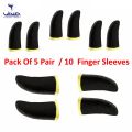 Gaming Finger Sleeves Pack of 1-5 Pairs Breathable Anti-Sweat Touch Screen-Friendly for Mobile & Tablet. 