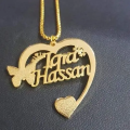 Customize Couple Heart Name Necklace With Butterfly Best Personalized Gift For Wife Anniversary Gift Valentine's day Gift. 