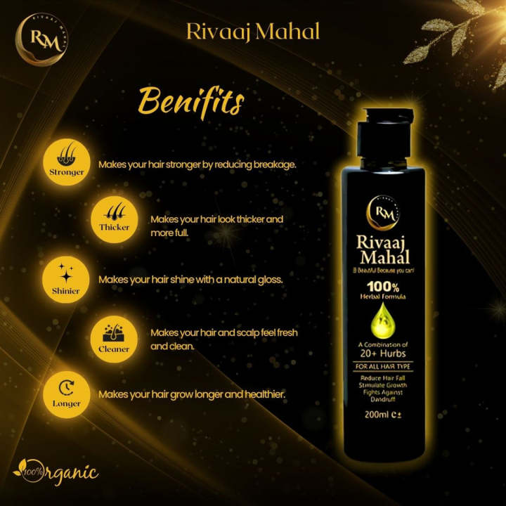 Rivaaj%20Mahal%20Premium%20Herbal%20Hair%20Oil%20for%20Hair%20Growth%20&%20Strength%20-%20200ml%20Single%20Pack%20-%20Image%205