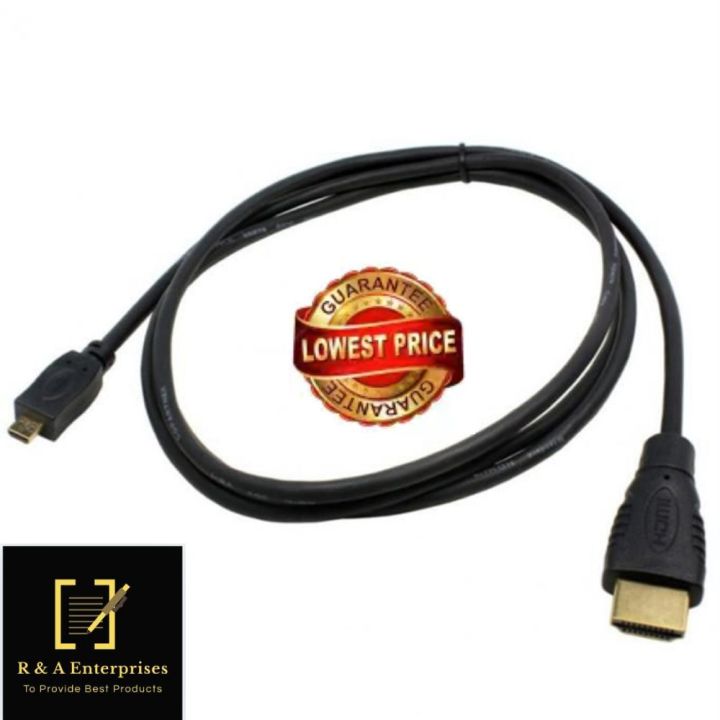 Micro HDMI to HDMI 1080p Cable TV AV Adapter 1.8m Mobile Phones Tablets HDTV