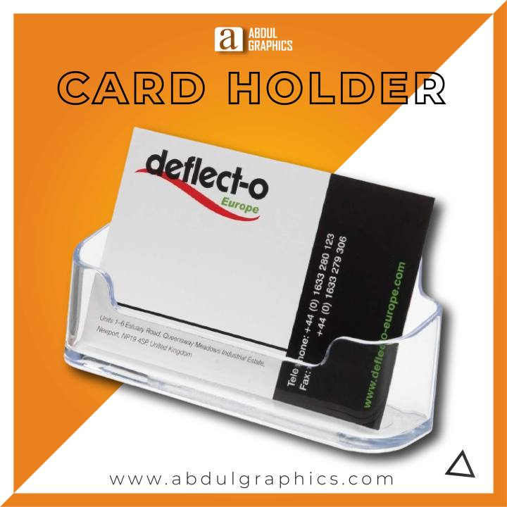 Premium Acrylic Card Holders – Clear Display Stand for Business Cards, ID Cards, Table Signs & Menu – Durable & Transparent Organizer for Office, Shop, Events & Reception Desk – Vertical/Horizontal Design