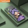 YIWESAN For Infinix Hot 10 Play Infinix Hot 11 Play Infini Case Cartoon Cute Purple Girl Thin Frosted Transparent Cover Lens Camera Protect Edge Full Cover Casing Hard Cases. 