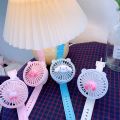 The new cute star Kirby watch fan is portable and windy, ultra-silent dormitory small fan charging. 