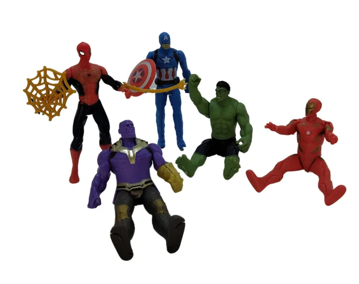 Avengers%20assemble%20thanos%20hulk%20spiderman%20iron%20man%20captain%20America%20%20%20figure%20set%20for%20kids-%205%20figures%20-%20Image%204