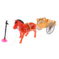 Robot Horse Toy Electronic Pony Pet Pulling Carriage Around Running Walking Electric Horse Toys For Kid Gifts. 