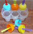 Juice Icecream Kulfi Candy Maker - 6 slots - Multicolor. 