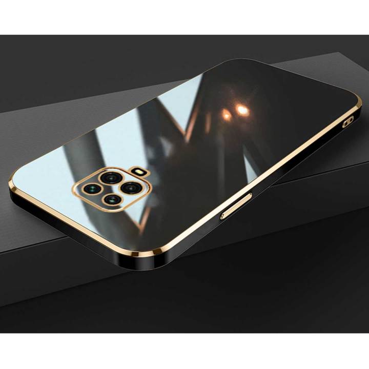 Luxury 6D Plating Soft Casing Silicone Square Frame Phone Case For Xiaomi Redmi Note 9S / Redmi Note 9 Pro / Redmi Note 9 Pro Max Phone Case Shiny Bling Back Cover Coque